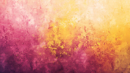 Abstract noise texture, blurred colour gradient in pink, yellow, and orange, vintage banner poster backdrop design