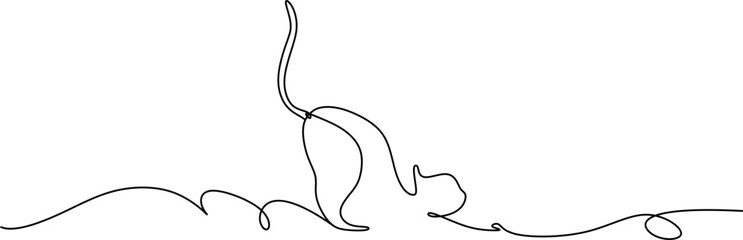 line art cat for a animals day