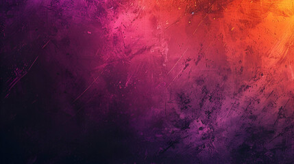 Abstract purple, pink, orange, black, and white gradient background with a grainy appearance; dark background with noise texture; banner poster header design