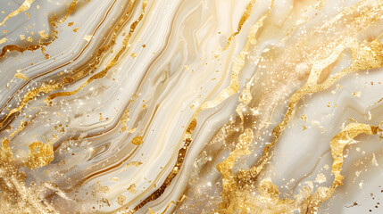 Luxury gold background with beige and white gradient color marble background. Generative AI.