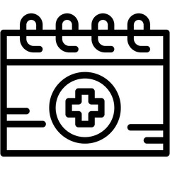 Calendar, healthcare, hospital, medical, appointment Icon