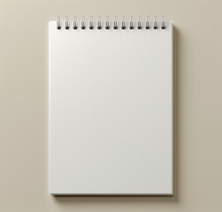 blank notebook isolated on white