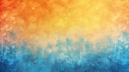Grainy orange, blue, yellow, and white noise texture background with abstract colour gradient...