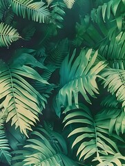 Fototapeta na wymiar retro filter colour stylish scheme summertime accent colour close up photograph of tropical plants variety of tree leaf and tropical flower background