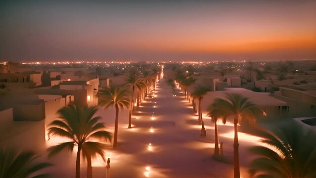 Typical old arab city, Ad Diriyah At-Turaif world heritage site, Kingdom of Saudi Arabia old heritage village imagination Imam Abdullah bin Saud Palace. Neural network