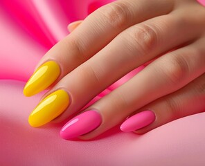 yellow gel nail polish.
