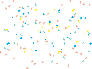 Flying colorful confetti decoration background