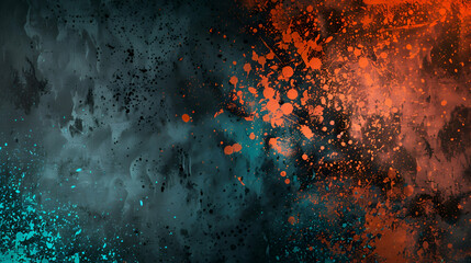 Teal orange black gradient background with a grainy texture, ideal for a poster banner landing page.
