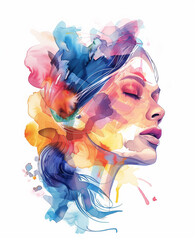 若い女性のポートレート