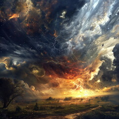 Naklejka premium wrath of nature