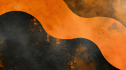 Web banner design with a gradient background of orange and black hues and a grainy texture effect