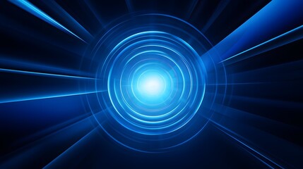 Radial blue light through the tunnel glowing in the darkness for print designs templates, Advertising materials, Email Newsletters, Header webs, e commerce signs retail shopping, advertisement busines
