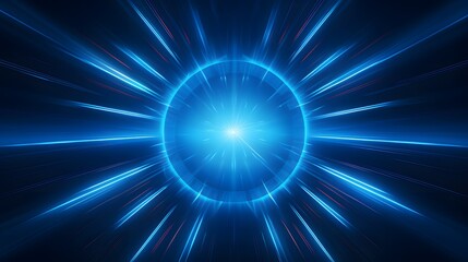 Obraz premium Radial blue light through the tunnel glowing in the darkness for print designs templates, Advertising materials, Email Newsletters, Header webs, e commerce signs retail shopping, advertisement busines