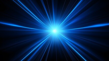 Radial blue light through the tunnel glowing in the darkness for print designs templates,...