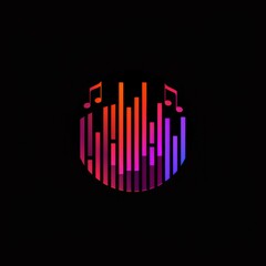 abstract equalizer background music logo