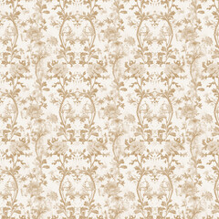 Vintage Floral Pattern Seamless Digital Paper Texture