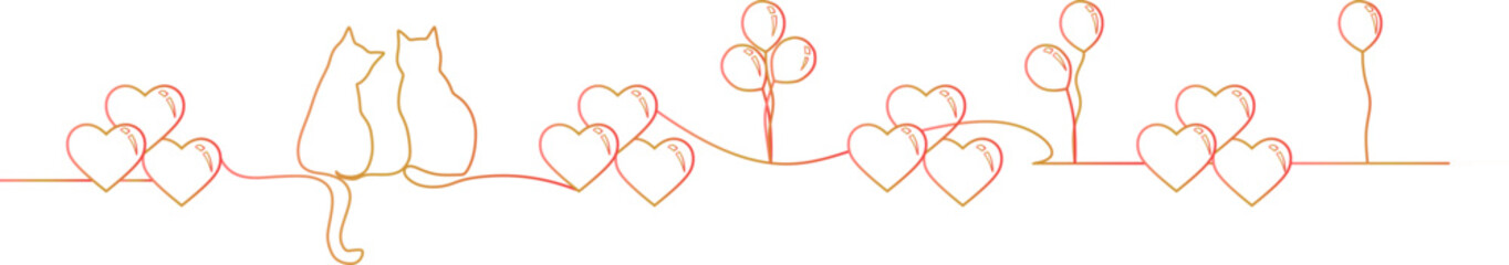 line art cat for a animals day