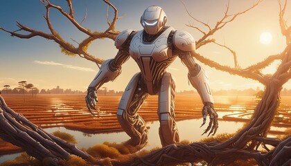 A giant, gentle humanoid with limbs resembling tree branches, creating protective barriers