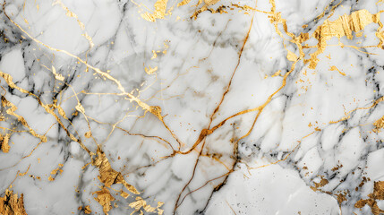 White and gold marble texture background design for your creative design marble background. Generative AI.
