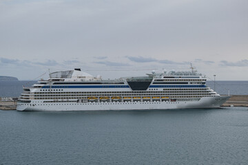 Modern German club cruiseship cruise ship liner Bella in port