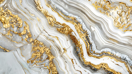 White gold curly marble. Generative AI.