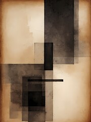 Abstract geometric painting generative AI illustration 