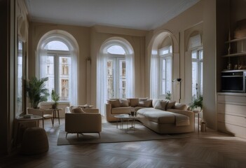 design Apartments estate real light-beige interior trendy