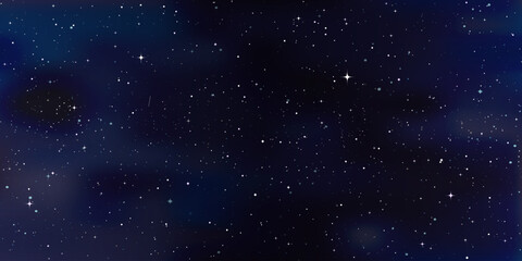 Blue Starry sky. Seamless pattern