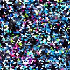 Abstract grunge graffiti triangles. Seamless pattern