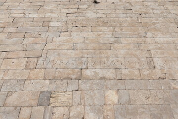 Fototapeta premium Pyramid of Cestius Detail with Inscription in Rome, Italy