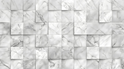 Abstract seamless mosaic vector background. Grey squares marble background. Generative AI.