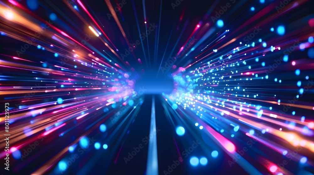 Wall mural speed connection background. database data transfer acceleration