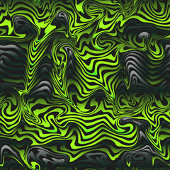 Fototapeta premium Toxic colour waves. Seamless pattern
