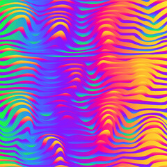 Wavy bright gradient. Seamless pattern