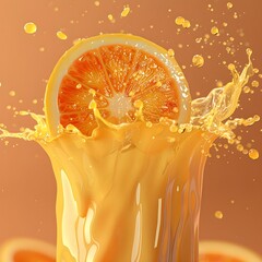 Juicy fresh orange dripping with juices,  zestful, bursting with flavor.
