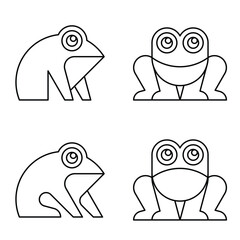 Set of Frog logo. Icon design. Template elements