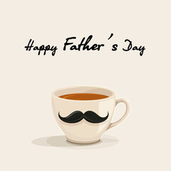 Happy Father's day concept vector background. Father giving son ride on back. Father and son with text happy father's day.