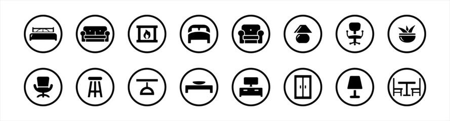 Home and furniture icons.eps