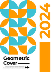 Modern geometry and colorful cover. Suitable for flier, poster and anual report