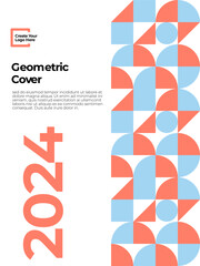 Obraz premium Abstract geometry modern and colorful cover