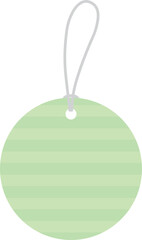 Blank cute pastel green patterned gift tags. Flat design illustration.