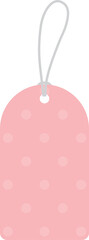 Blank cute pastel pink patterned gift tags. Flat design illustration.