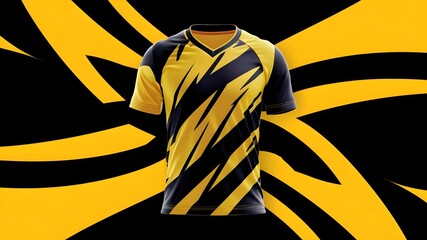 yellow black shirt sport jersey design
