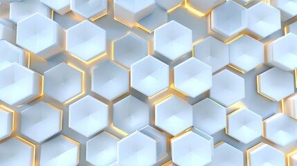 Dynamic 3D hexagon pattern with lighting