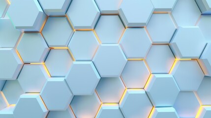 Soft blue hexagonal pattern with light effects
