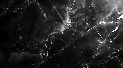 marble texture and black background. Generative AI.