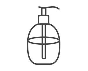 Vector icons of beauty, cosmetics and care. Bottle, jar, shower gel, face cream, body lotion, spray, ointment, paste.