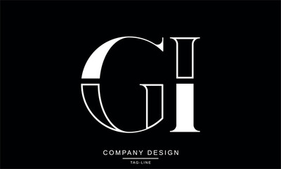 GI, IG Abstract Letters Logo Monogram Design Font Icon Symbol