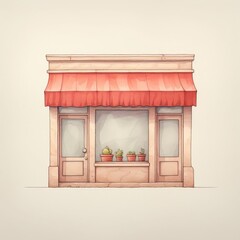 minimal storefront, modern