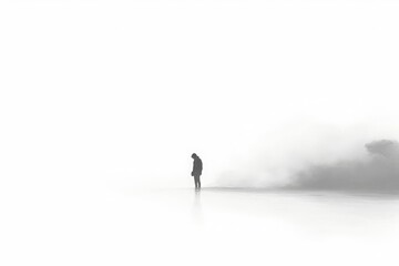 Obraz premium minimalist black and white photo